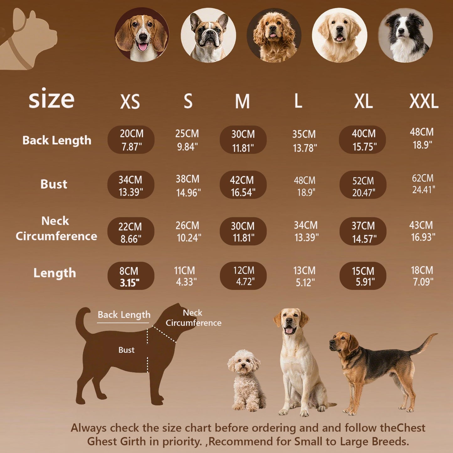 Small/Medium Dog Sweater, Warm Dog Winter Coat w/Sleeves, Comfortable High Neck & Leash Hole, Premium Dog Clothes for Schnauzer-Best for Holidays, Daily Walks M Apricot