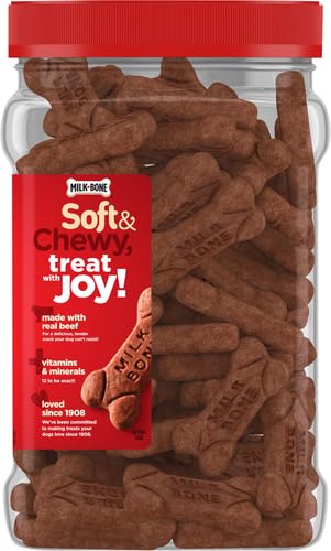 Milk-Bone Soft & Chewy Dog Treats, Beef & Filet Mignon Recipe, 25 Ounce