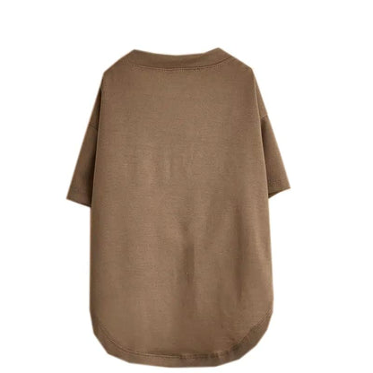 Cute Dog Clothes,Dog T Shirt for Medium Dogs, Small Dogs Girl Boy,Puppy.Breathable Soft Dog Costume Pet Dogs Cats,Pet Pullover Jumper,Cat Clothes (S-(4~8lb), Chest~14", Khaki)