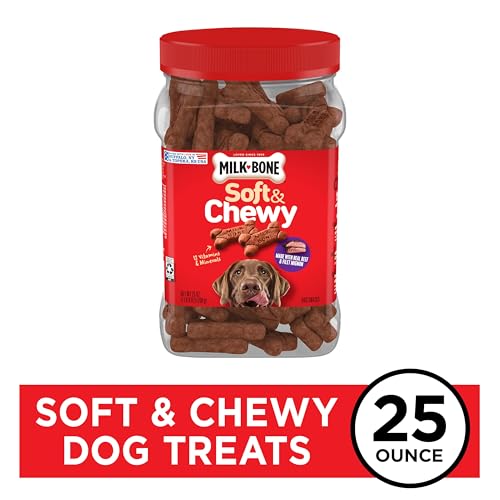 Milk-Bone Soft & Chewy Dog Treats, Beef & Filet Mignon Recipe, 25 Ounce