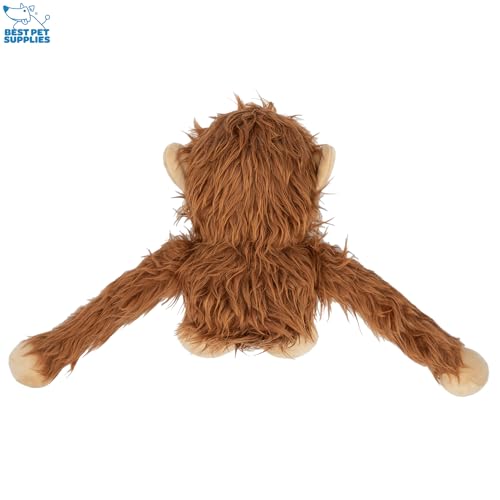 Best Pet Supplies Interactive Squeaky Dog Chew Toy, Ideal Dog Toys for Chewers, Small, Medium & Large Dogs, and Fetch Lovers - Bunny (Beige), Large