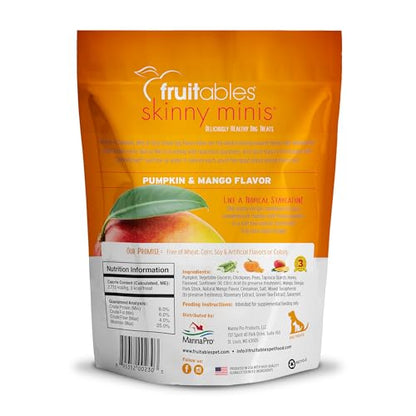 Fruitables Skinny Mini Dog Treats, Healthy Sweet Potato Treat for Dogs, Low Calorie & Delicious, Puppy Training, No Wheat, Corn or Soy, Made in the USA, Bacon and Apple Flavor, 12oz