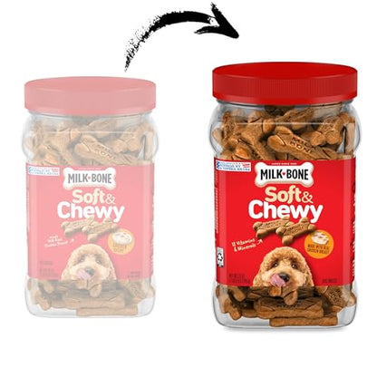 Milk-Bone Soft & Chewy Dog Treats, Beef & Filet Mignon Recipe, 25 Ounce