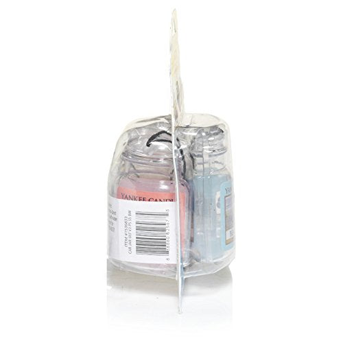 Yankee Candle Hanging Car Jar Ultimate 3-Pack Air Fresheners Neutralizes Odors Up to 30 Days Includes: Beach Walk Pink Sands and Sun and Sand (Pack of 3)