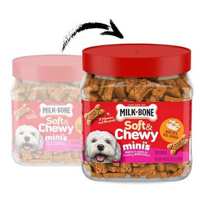 Milk-Bone Soft & Chewy Dog Treats, Beef & Filet Mignon Recipe, 25 Ounce