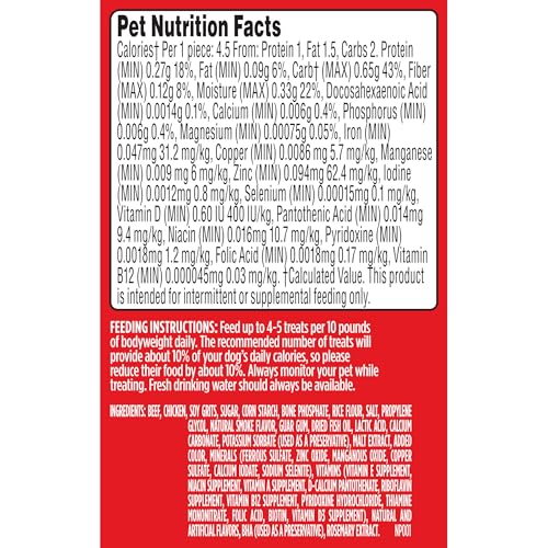 Milk-Bone Soft & Chewy Dog Treats, Beef & Filet Mignon Recipe, 25 Ounce