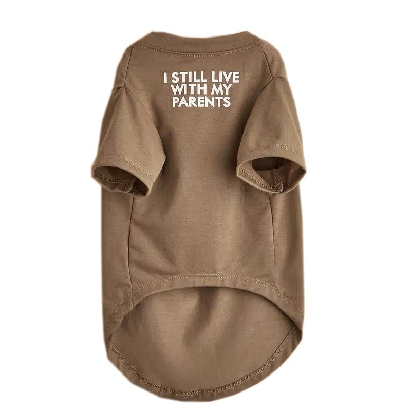 Cute Dog Clothes,Dog T Shirt for Medium Dogs, Small Dogs Girl Boy,Puppy.Breathable Soft Dog Costume Pet Dogs Cats,Pet Pullover Jumper,Cat Clothes (S-(4~8lb), Chest~14", Khaki)