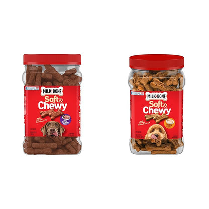 Milk-Bone Soft & Chewy Dog Treats, Beef & Filet Mignon Recipe, 25 Ounce