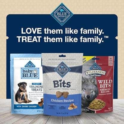 Blue Buffalo Bits Soft Dog Treats for Training, Made with Natural Ingredients & Enhanced with DHA, Beef Recipe, 19-oz Bag
