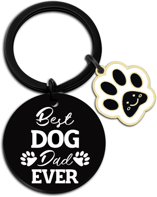 Dog Dad Gifts for Men Birthday Gift for Dog Lovers Dogs Owner Fathers Day Christmas Gifts for Dad From Daughter Son Dogs Keychain