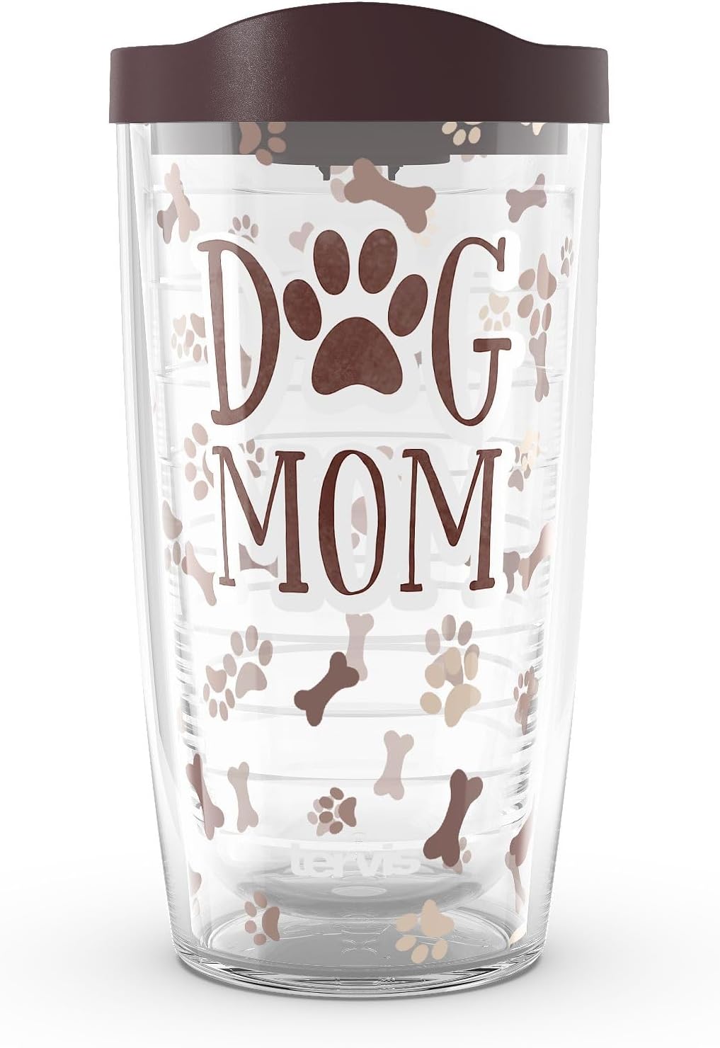 Tervis Dog Mom Made in USA Double Walled Insulated Tumbler Travel Cup Keeps Drinks Cold & Hot, 16oz, Classic