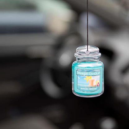 Yankee Candle Hanging Car Jar Ultimate 3-Pack Air Fresheners Neutralizes Odors Up to 30 Days Includes: Beach Walk Pink Sands and Sun and Sand (Pack of 3)