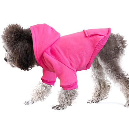 Jecikelon Winter Dog Hoodie Sweatshirts with Pockets Warm Dog Clothes for Small Dogs Chihuahua Coat Clothing Puppy Cat Custume (Coffee, Small)