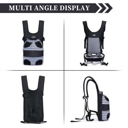 Dog Front Carrier Backpacks for Small Dogs, Legs Out Pet Carrier Sling Backpack with Adjustable Padded Ventilated Shoulder Straps, Easy-Fit for Traveling Hiking Camping,Medium