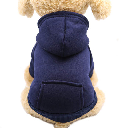 Jecikelon Winter Dog Hoodie Sweatshirts with Pockets Warm Dog Clothes for Small Dogs Chihuahua Coat Clothing Puppy Cat Custume (Coffee, Small)
