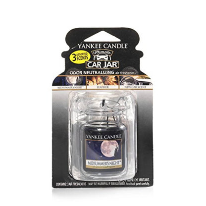 Yankee Candle Hanging Car Jar Ultimate 3-Pack Air Fresheners Neutralizes Odors Up to 30 Days Includes: Beach Walk Pink Sands and Sun and Sand (Pack of 3)