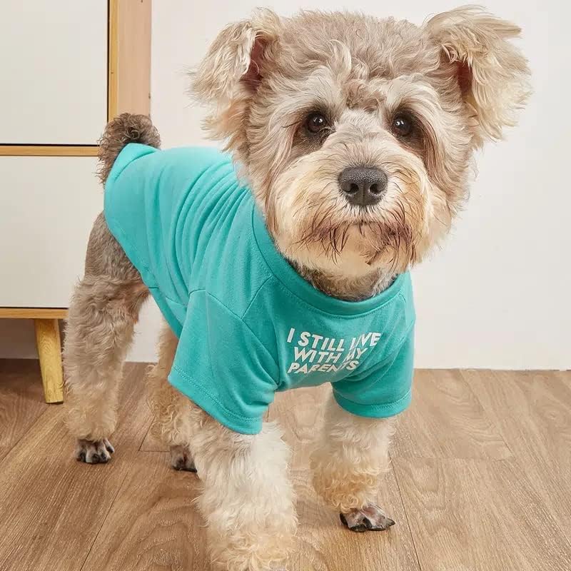 Cute Dog Clothes,Dog T Shirt for Medium Dogs, Small Dogs Girl Boy,Puppy.Breathable Soft Dog Costume Pet Dogs Cats,Pet Pullover Jumper,Cat Clothes (S-(4~8lb), Chest~14", Khaki)