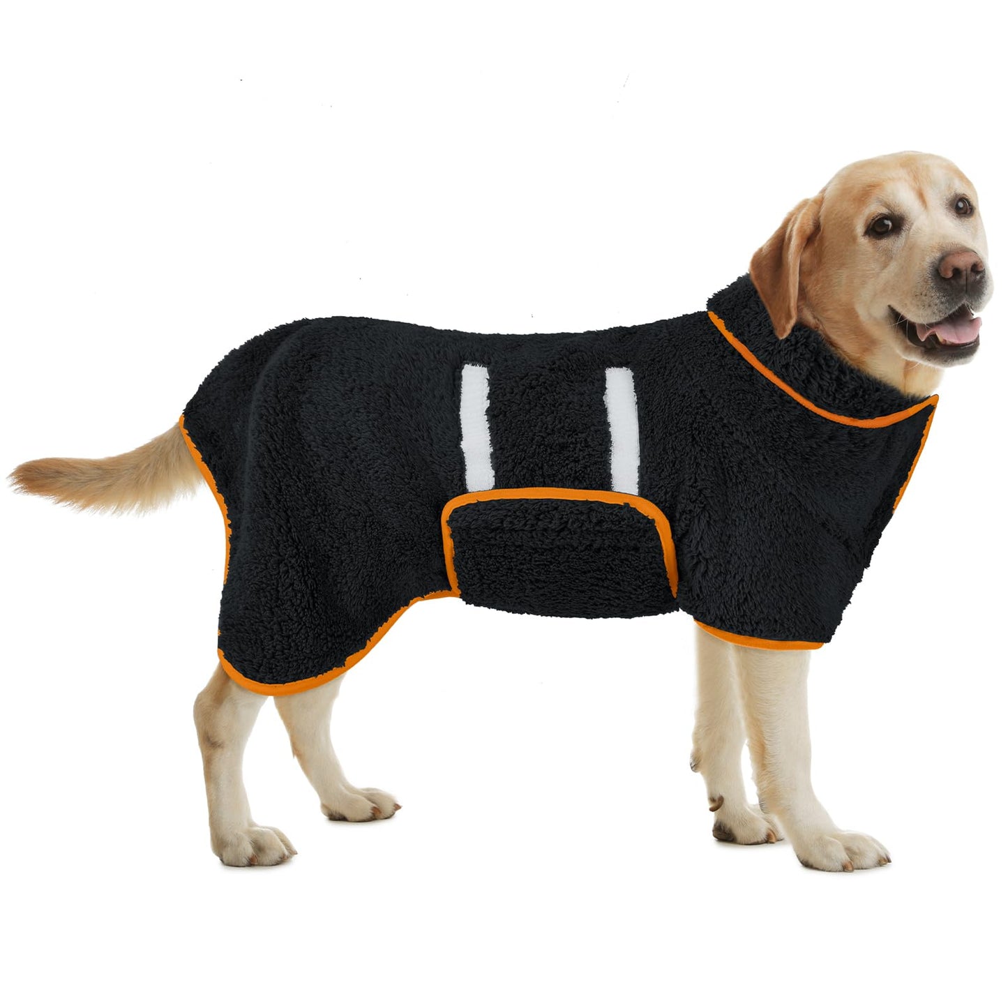 Bienbee Dog Bathrobe, Quick Drying Super Absorbent Dog Robes for After Bath, Warm Keeping Dogs Towel, Dogs Bath Supplies, Dark Blue XL