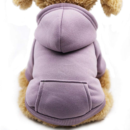 Jecikelon Winter Dog Hoodie Sweatshirts with Pockets Warm Dog Clothes for Small Dogs Chihuahua Coat Clothing Puppy Cat Custume (Coffee, Small)