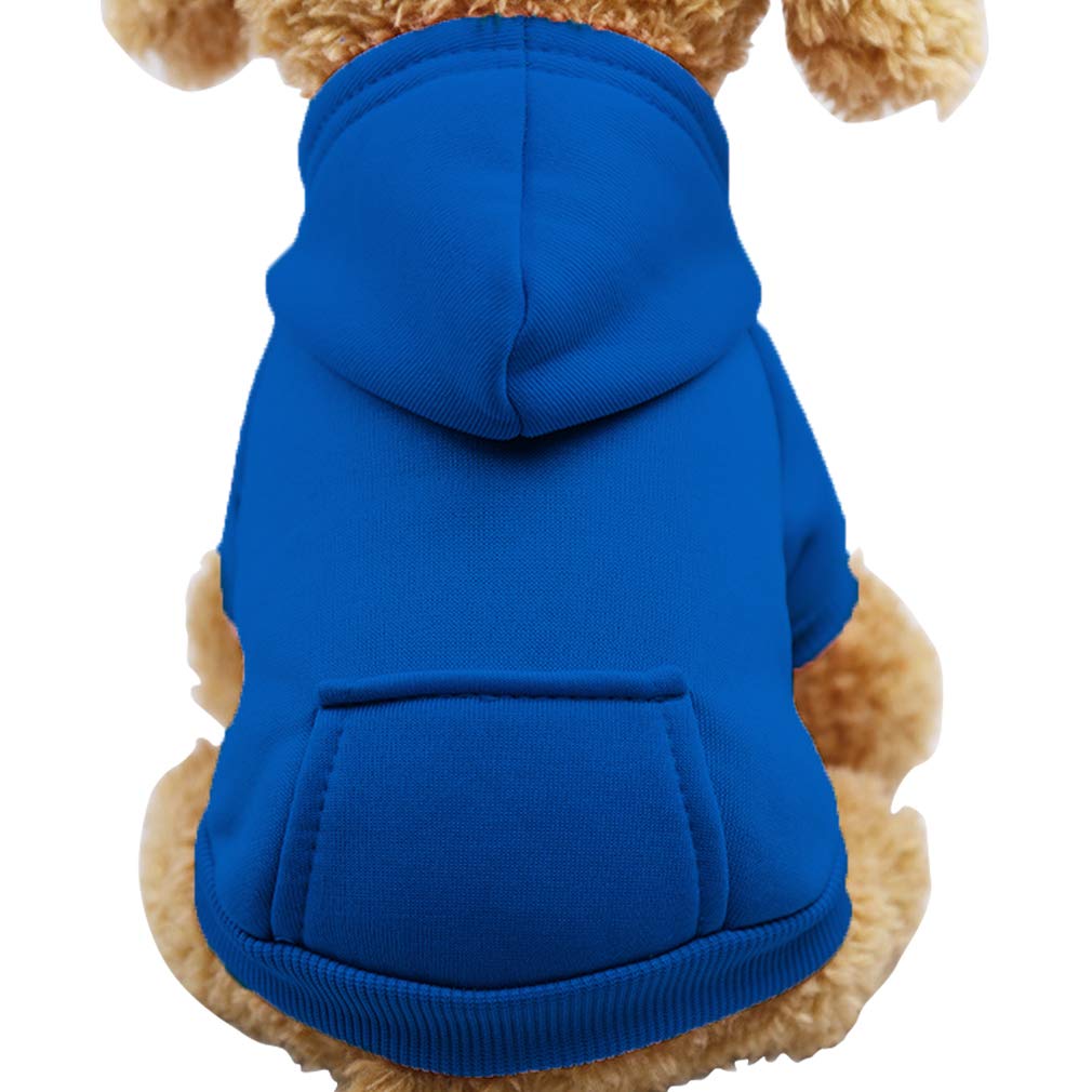 Jecikelon Winter Dog Hoodie Sweatshirts with Pockets Warm Dog Clothes for Small Dogs Chihuahua Coat Clothing Puppy Cat Custume (Coffee, Small)