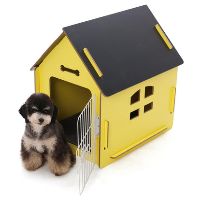 Dog House Indoor for Small Dogs or Cats, Cozy Wooden Design, Small Indoor Bed House, with Air Vents and Elevated Floor Warm Dog Cave