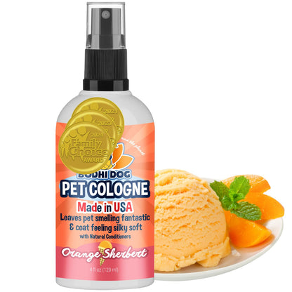 Bodhi Dog Premium Dog Cologne - Deodorizing Dog Perfume & Conditioner for Dogs & Cats - Natural Long Lasting Spray - Keeps Pets Fresh All Day - Gentle & Safe Formula, Made in USA (Baby Powder 4 Fl Oz)