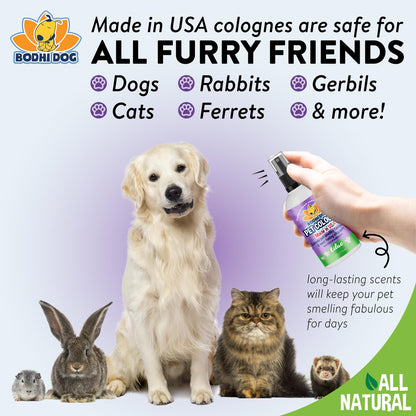 Bodhi Dog Premium Dog Cologne - Deodorizing Dog Perfume & Conditioner for Dogs & Cats - Natural Long Lasting Spray - Keeps Pets Fresh All Day - Gentle & Safe Formula, Made in USA (Baby Powder 4 Fl Oz)