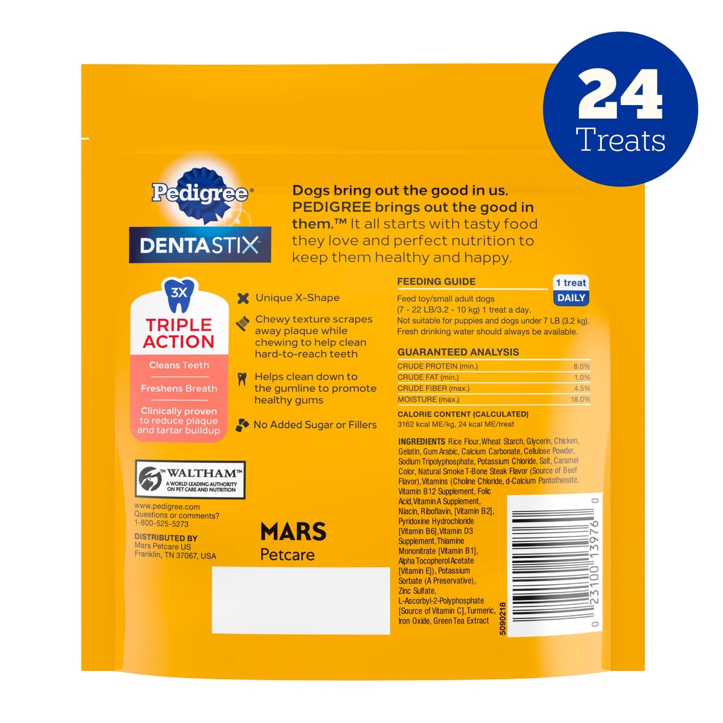 Pedigree Dentastix Dental Chews for Dogs, Small and Toy Breed Dog Treats, Fresh Flavor, 12.31 oz. Bag (51 Treats Total)