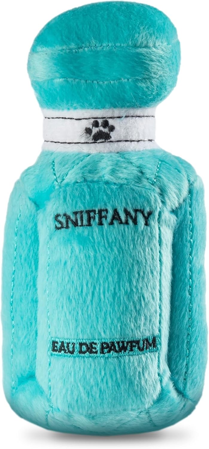 Diggin Designs Sniffany & Co Squeaky Plush Dog Toy Purse | Luxury-Inspired Parody Designer Handbag with Built-in Squeaker, Soft Plush Fashion Dog Toy – Haute Couture Purses & Handbags