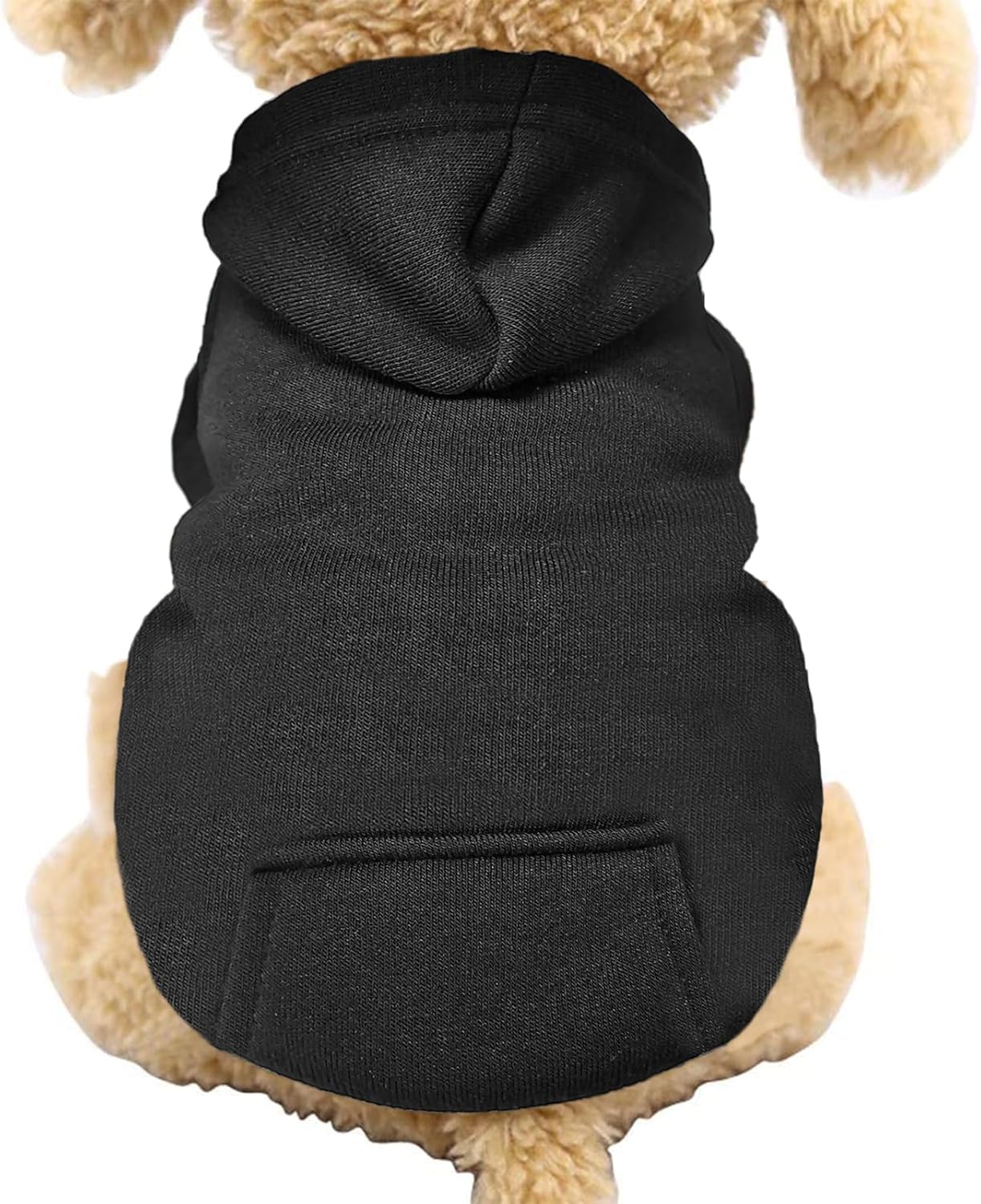 Jecikelon Winter Dog Hoodie Sweatshirts with Pockets Warm Dog Clothes for Small Dogs Chihuahua Coat Clothing Puppy Cat Custume (Coffee, Small)