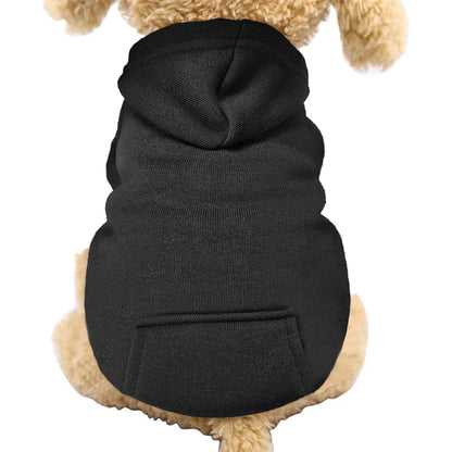 Jecikelon Winter Dog Hoodie Sweatshirts with Pockets Warm Dog Clothes for Small Dogs Chihuahua Coat Clothing Puppy Cat Custume (Coffee, Small)