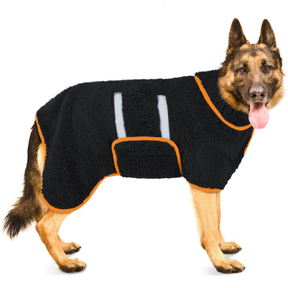 Bienbee Dog Bathrobe, Quick Drying Super Absorbent Dog Robes for After Bath, Warm Keeping Dogs Towel, Dogs Bath Supplies, Dark Blue XL