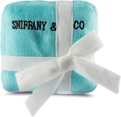 Diggin Designs Sniffany & Co Squeaky Plush Dog Toy Purse | Luxury-Inspired Parody Designer Handbag with Built-in Squeaker, Soft Plush Fashion Dog Toy – Haute Couture Purses & Handbags