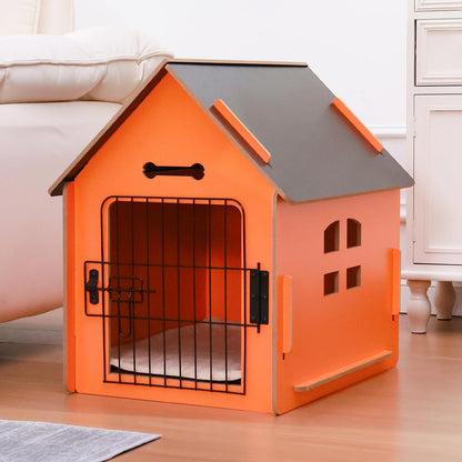 Dog House Indoor for Small Dogs or Cats, Cozy Wooden Design, Small Indoor Bed House, with Air Vents and Elevated Floor Warm Dog Cave