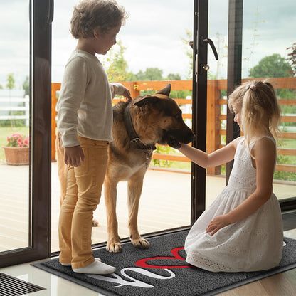 BeneathYourFeet Door Mat (30"x17.5",Black), Welcome Mat Low Profile Front Doormat Floor Mat Non Slip Rugs for Entryway, Patio, High Traffic Areas