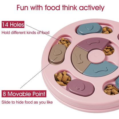DR CATCH Dog Puzzle,Dogs Food Toys for IQ Training & Mental Enrichment,Dog Treat Puzzle(Blue)