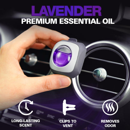 Air Jungles New Car Scent Car Air Freshener Vent Clip, 6 Count Long Lasting Up to 180 days, Natural Essential Oil Car Fragrance for Women and Men, Odor Eliminator - 4ml Each
