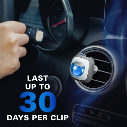 Air Jungles New Car Scent Car Air Freshener Vent Clip, 6 Count Long Lasting Up to 180 days, Natural Essential Oil Car Fragrance for Women and Men, Odor Eliminator - 4ml Each