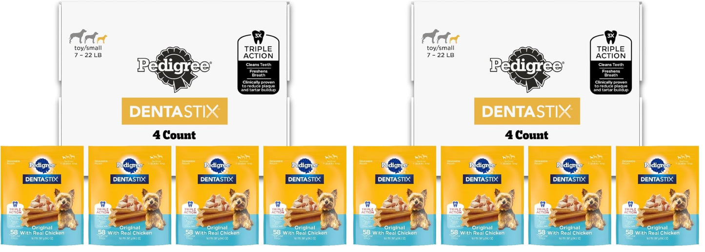Pedigree Dentastix Dental Chews for Dogs, Small and Toy Breed Dog Treats, Fresh Flavor, 12.31 oz. Bag (51 Treats Total)