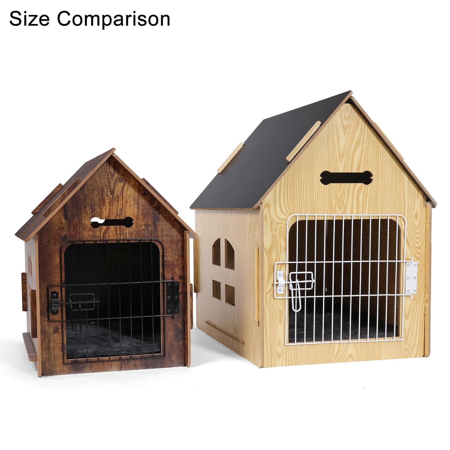 Dog House Indoor for Small Dogs or Cats, Cozy Wooden Design, Small Indoor Bed House, with Air Vents and Elevated Floor Warm Dog Cave
