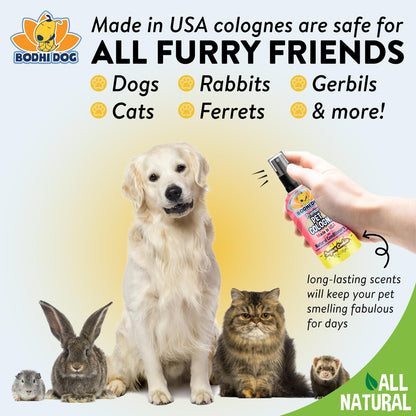 Bodhi Dog Premium Dog Cologne - Deodorizing Dog Perfume & Conditioner for Dogs & Cats - Natural Long Lasting Spray - Keeps Pets Fresh All Day - Gentle & Safe Formula, Made in USA (Baby Powder 4 Fl Oz)
