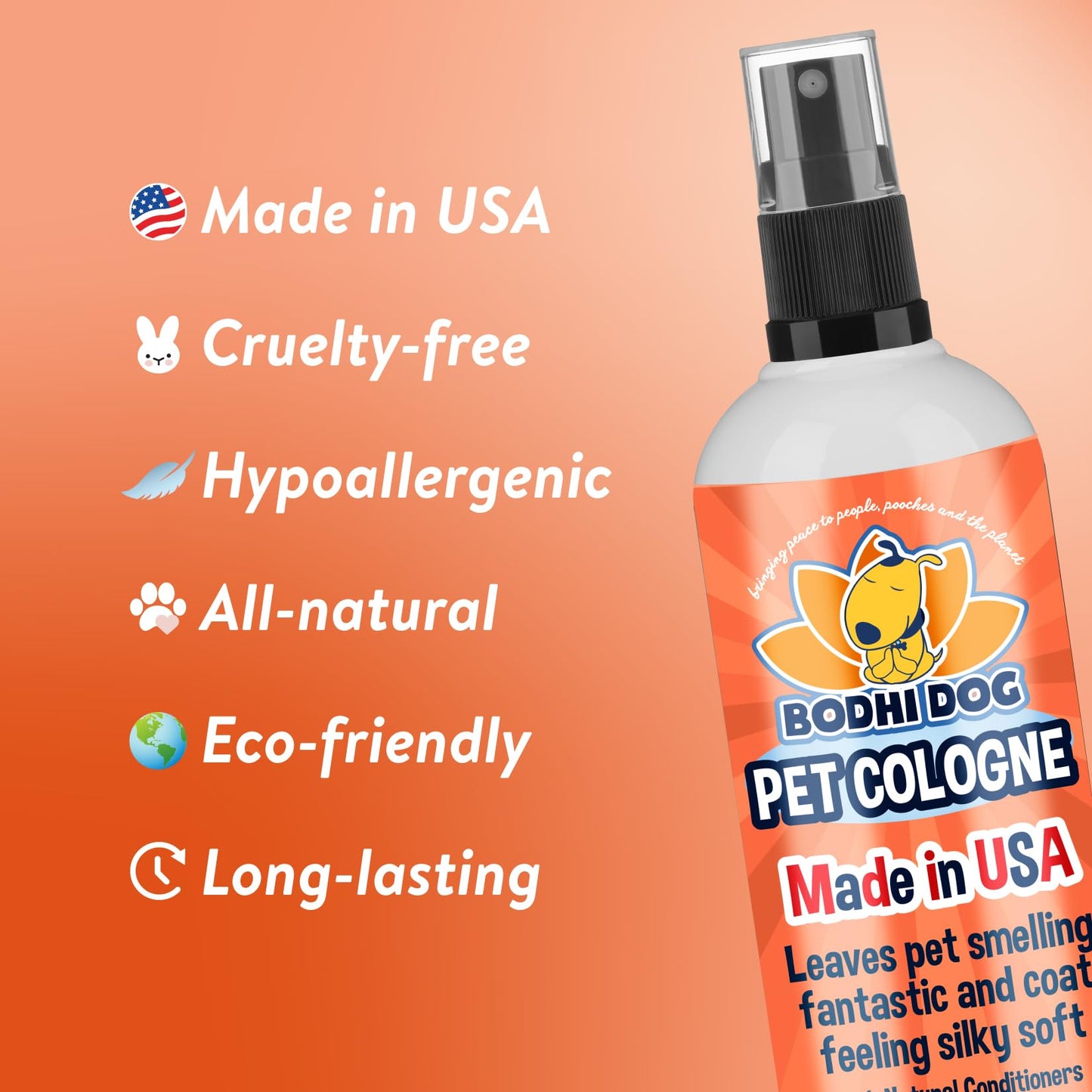 Bodhi Dog Premium Dog Cologne - Deodorizing Dog Perfume & Conditioner for Dogs & Cats - Natural Long Lasting Spray - Keeps Pets Fresh All Day - Gentle & Safe Formula, Made in USA (Baby Powder 4 Fl Oz)