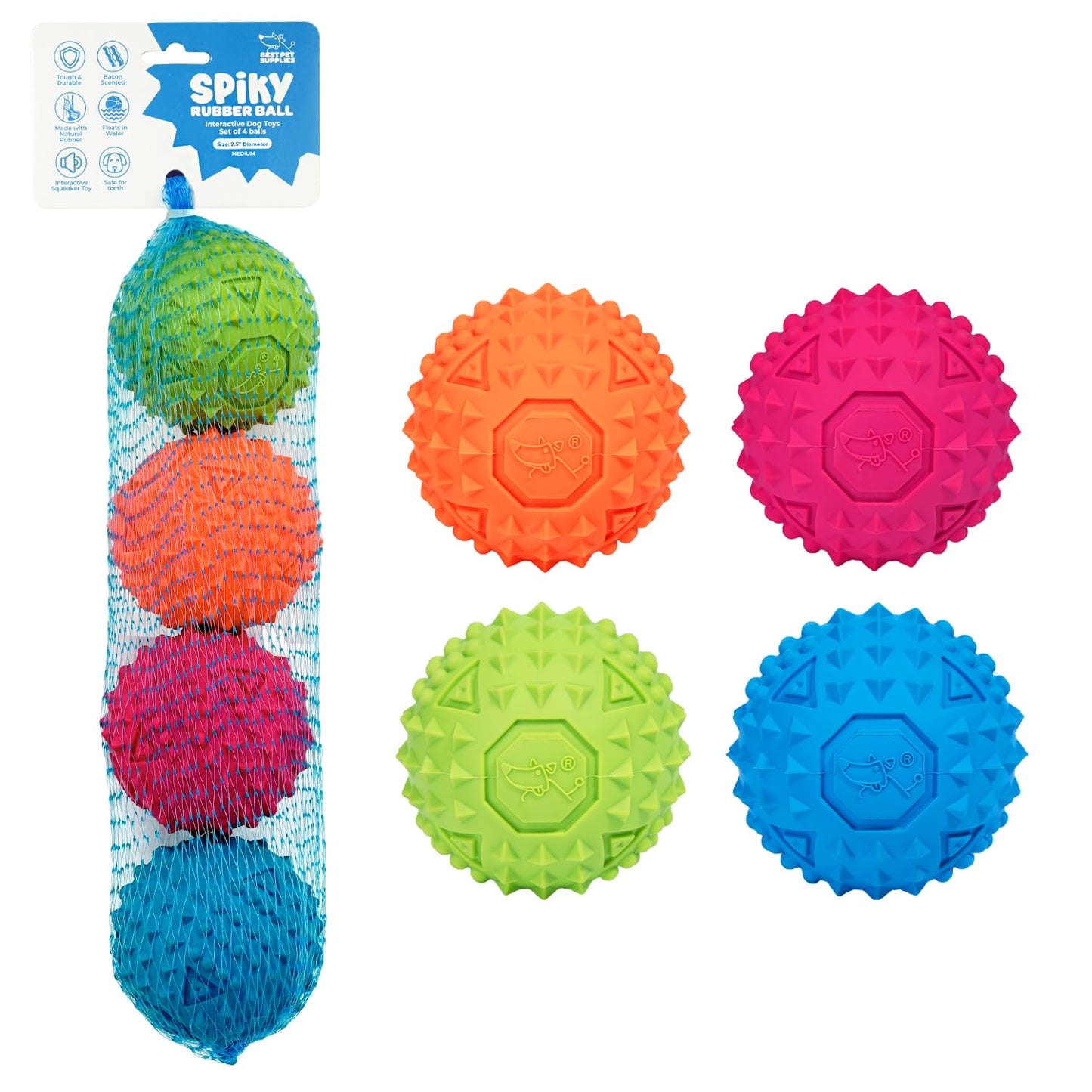 Best Pet Supplies Interactive Squeaky Dog Chew Toy, Ideal Dog Toys for Chewers, Small, Medium & Large Dogs, and Fetch Lovers - Bunny (Beige), Large