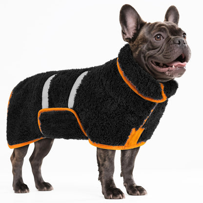 Bienbee Dog Bathrobe, Quick Drying Super Absorbent Dog Robes for After Bath, Warm Keeping Dogs Towel, Dogs Bath Supplies, Dark Blue XL