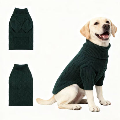 Small/Medium Dog Sweater, Warm Dog Winter Coat w/Sleeves, Comfortable High Neck & Leash Hole, Premium Dog Clothes for Schnauzer-Best for Holidays, Daily Walks M Apricot