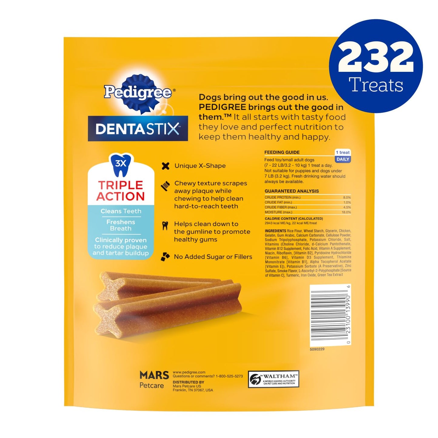 Pedigree Dentastix Dental Chews for Dogs, Small and Toy Breed Dog Treats, Fresh Flavor, 12.31 oz. Bag (51 Treats Total)