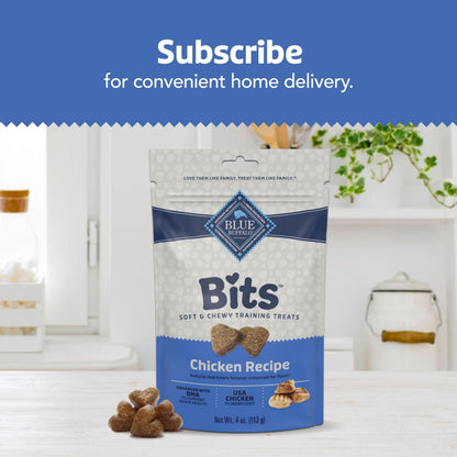 Blue Buffalo Bits Soft Dog Treats for Training, Made with Natural Ingredients & Enhanced with DHA, Beef Recipe, 19-oz Bag