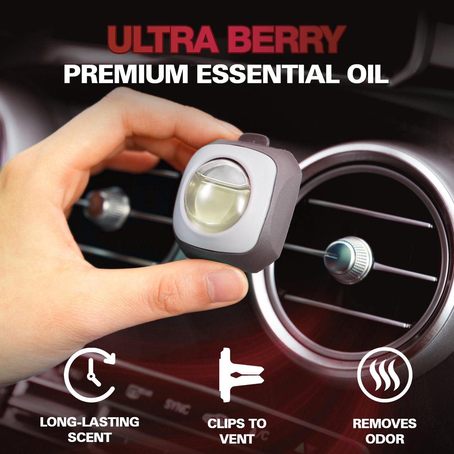 Air Jungles New Car Scent Car Air Freshener Vent Clip, 6 Count Long Lasting Up to 180 days, Natural Essential Oil Car Fragrance for Women and Men, Odor Eliminator - 4ml Each