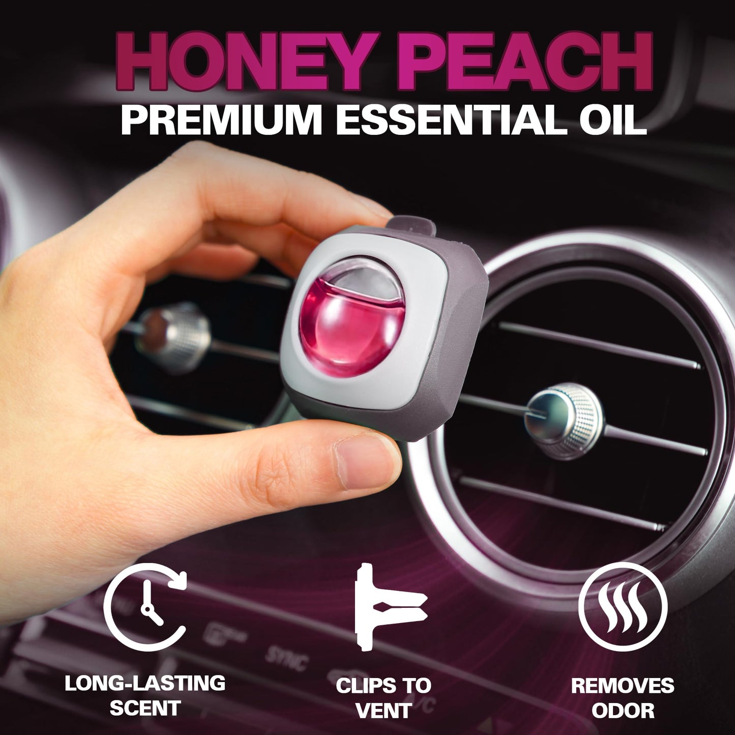 Air Jungles New Car Scent Car Air Freshener Vent Clip, 6 Count Long Lasting Up to 180 days, Natural Essential Oil Car Fragrance for Women and Men, Odor Eliminator - 4ml Each