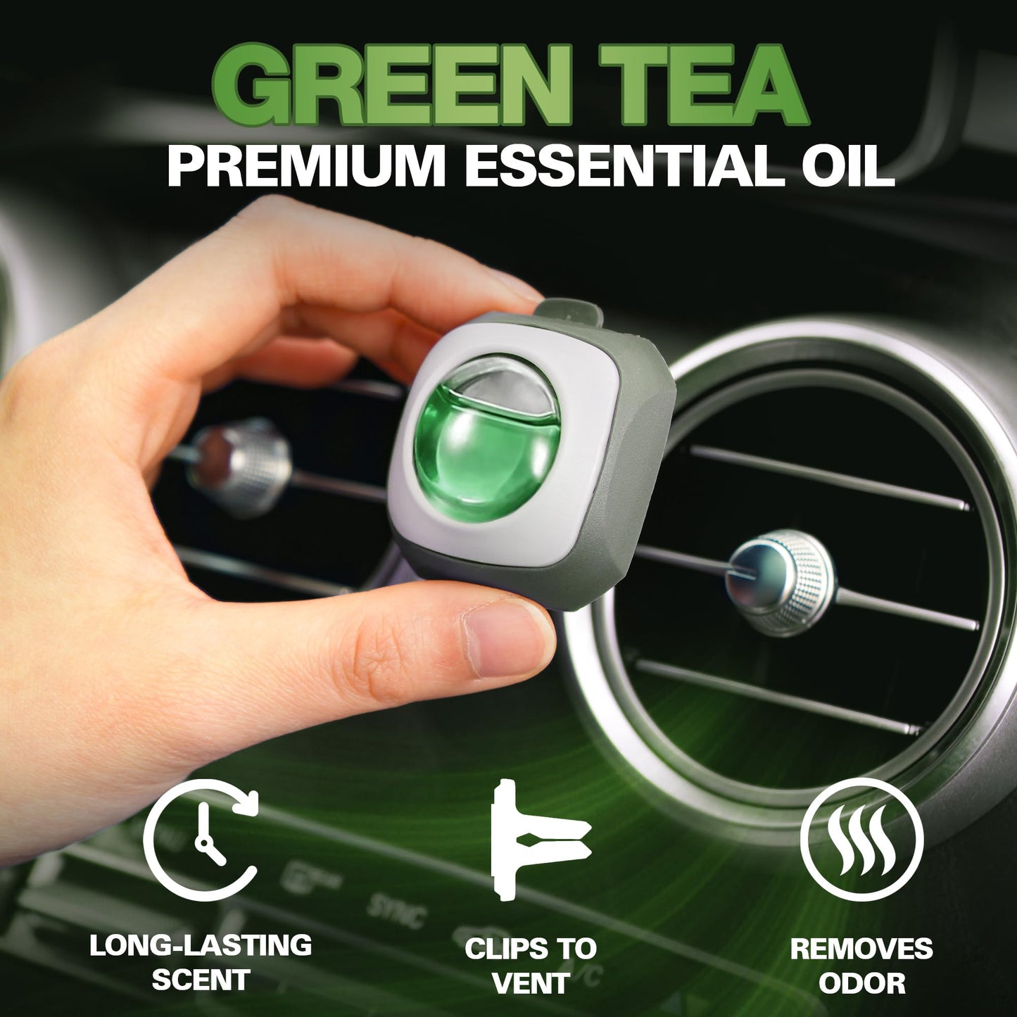 Air Jungles New Car Scent Car Air Freshener Vent Clip, 6 Count Long Lasting Up to 180 days, Natural Essential Oil Car Fragrance for Women and Men, Odor Eliminator - 4ml Each